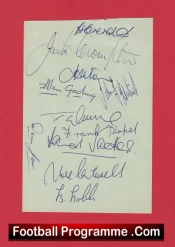 Manchester United Multi Autographed Signed Sheet Man Utd 1966