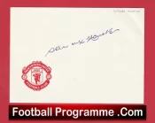 Manchester United Stewart Houston Autograph Signed Sheet