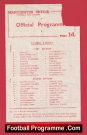 Manchester United v Wolves 1958 – Reserves Man Utd Busby Babes Last