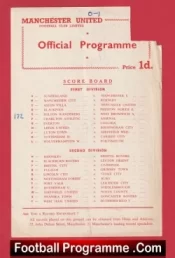 Manchester United v Blackpool 1956 – Reserves Busby Babes Bobby Charlton