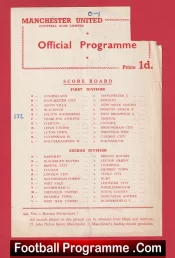 Manchester United v Blackpool 1956 – Reserves Busby Babes Bobby Charlton