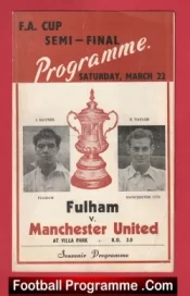 Fulham v Manchester United 1958 – FA Cup Semi Final Souvenir Pirate