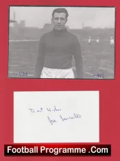 Manchester United Joe Lancaster Autographed Signed Picture Sheet