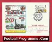  Manchester United Mickey Thomas Autographed Signed FDC Football Programme .COM Football Programmes Memorabilia