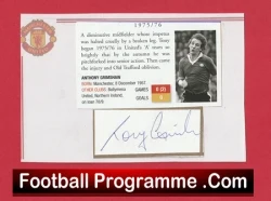  Manchester United Mickey Thomas Autographed Signed FDC Football Programme .COM Football Programmes Memorabilia