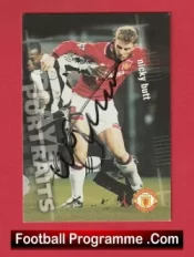 Manchester United Nicky Butt Autographed Signed Football Card Man Utd