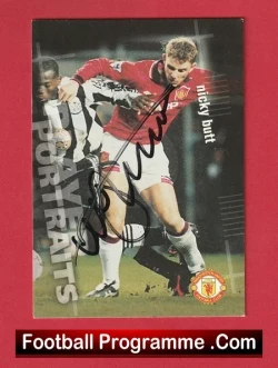  Manchester United Paul Parker Autographed Signed Football Card Man Utd Football Programme .COM Football Programmes Memorabilia