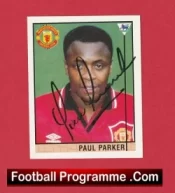 Manchester United Paul Parker Autographed Signed Football Card Man Utd