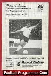 Peter Nicholson Testimonial Benefit Match Bolton + George Best