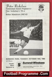 Peter Nicholson Testimonial Benefit Match Bolton + George Best