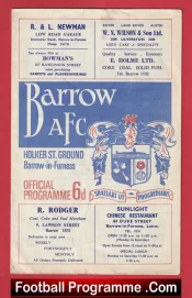  Barrow v Manchester United 1968 - Lancashire Senior Cup Football Programme .COM Football Programmes Memorabilia