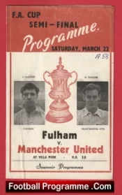 Fulham v Manchester United 1958 – FA Cup Semi Final Souvenir Pirate