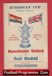 Manchester United v Real Madrid 1957 Pirate European Semi Final