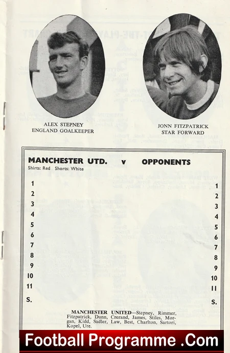 Manchester United Pirate Programme 1960s 1969 - Image 3