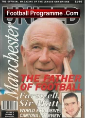  Manchester United Sir Matt Busby Farewell Souvenir Magazine 1994 Football Programme .COM Football Programmes Memorabilia