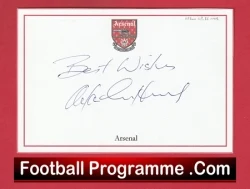 Arsenal Arfon Griffiths Autograph Signed Crested Card - football programme