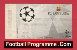 Barcelona v Manchester United 1998 - Treble Season Ticket - football memorabilia