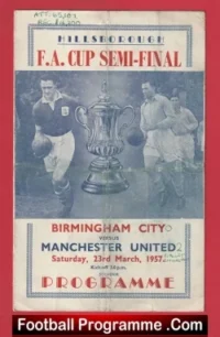 Birmingham City v Manchester United 1957 Semi Final Pirate Issue