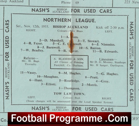 Bishop Auckland v Tow Law Town 1955 - Image 3