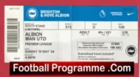 Brighton Hove Albion v Manchester United 2024 – Match Ticket