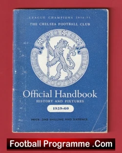 Chelsea Football Club Official Yearbook Handbook 1959 - 1960 - football memorabilia
