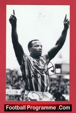 Coventry City v Nottingham Forest 1990 - Cyrille Regis Tribute Plus Signed - football programme