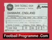 Denmark v England 2005 – Football Ticket