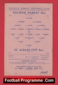 Dulwich Hamlet v St Albans City 1946 – Reserves Match
