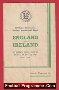 England v Ireland 1949 – Amateur International at Norwich
