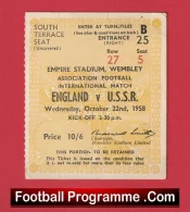 England v Russia 1958 – Football Ticket Wembley