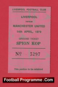 Liverpool v Manchester United 1979 – Football Ticket Kop End