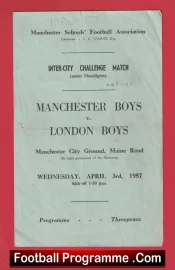 Manchester Boys v London Boys 1957 – Schoolboys Manchester City