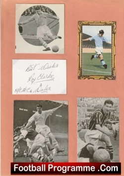 Manchester City Roy Clarke Autograph Signed Picture 1950s - football memorabilia