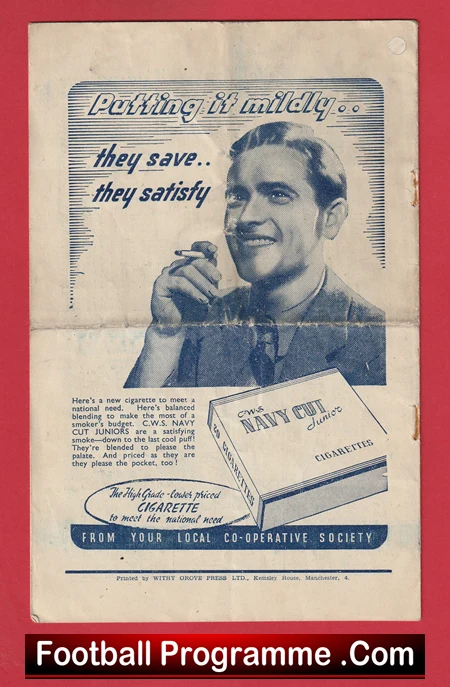 Manchester City v Grimsby Town 1948 - 1940's Programme - Image 4