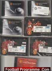 Manchester United Man Utd Season Ticket Book LMTB Collection of 7
