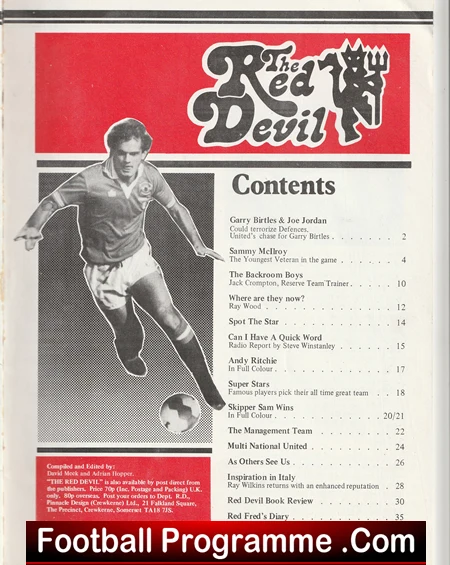 Manchester United The Red Devil Football Magazine 1980 - 1981 - Image 3