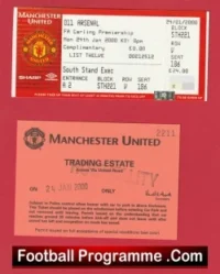 Manchester United v Arsenal 2000 – Match Ticket VIP Pack