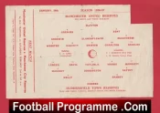 Manchester United v Huddersfield Town 1957 – Reserves Busby Babes Bobby Charlton