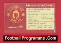 Manchester United v Liverpool 1999 – Match Ticket FA Cup Treble Season