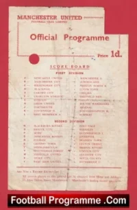 Manchester United v Newcastle United 1956 – Reserves Busby Babes Bobby Charlton