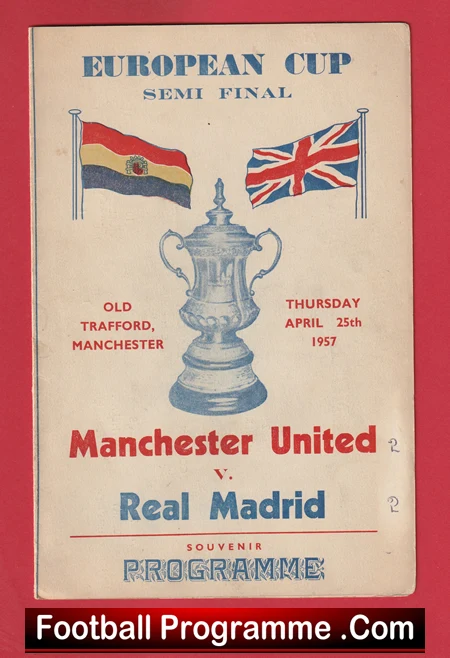 Manchester United v Real Madrid 1957 Pirate European Semi Final - Image 2