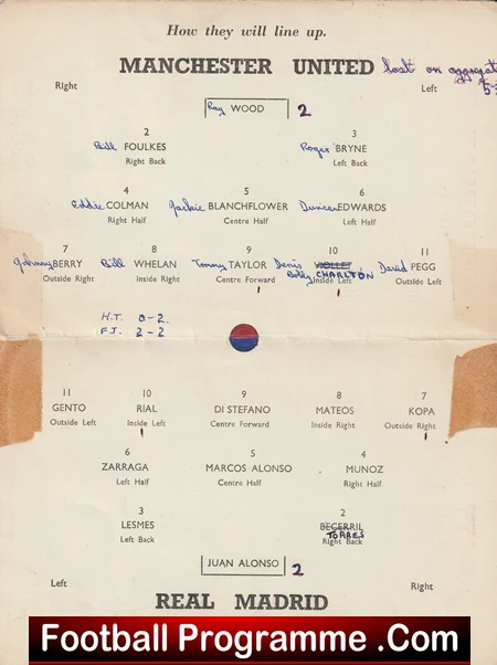 Manchester United v Real Madrid 1957 Pirate European Semi Final - Image 3