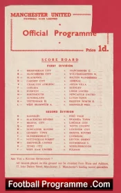 Manchester United v Stoke City 1956 – Reserves Busby Babes Bobby Charlton