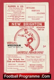 New Brighton v Wrexham 1968 – Official Football Programme