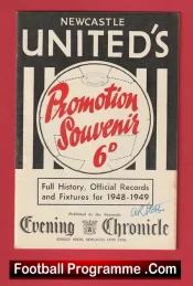 Newcastle United Promotion Souvenir Brochure Programme 1948 – 1949