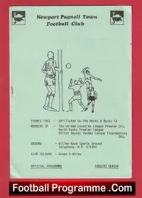 Newport Pagnell Town v Desborough Town 1982