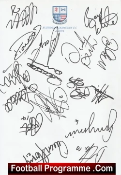 Rushden Diamonds Multi Signed Autographed Sheet 2003 - 2004 - football programme