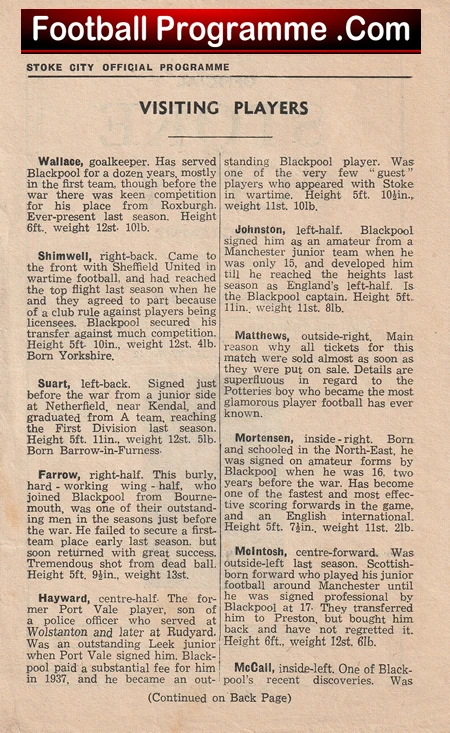 Stoke City v Blackpool 1947 - 1940s - Image 4
