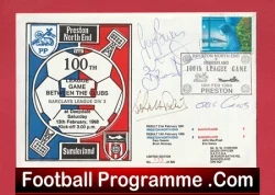 Sunderland v Stoke City 1986 - 100th Game Multi Signed FDC - football programme