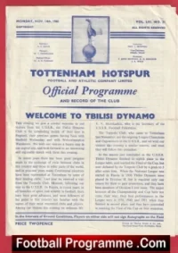 Tottenham Hotspur v Dynamo Tbilisi 1960 – Georgia Football Team